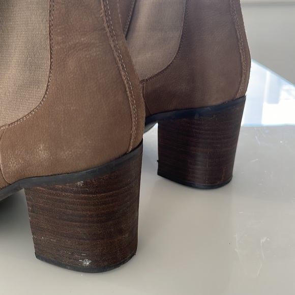 Lucky Brand light brown nubuck open toe booties - Picture 8 of 10